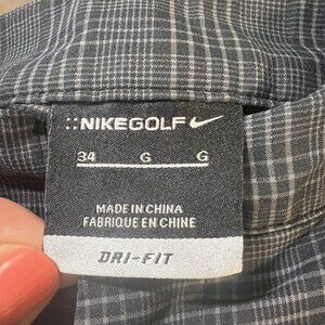 Nike Men’s Golf Dri-FIT Plaid Shorts | Size 34 | 10.5” Inseam | Like New